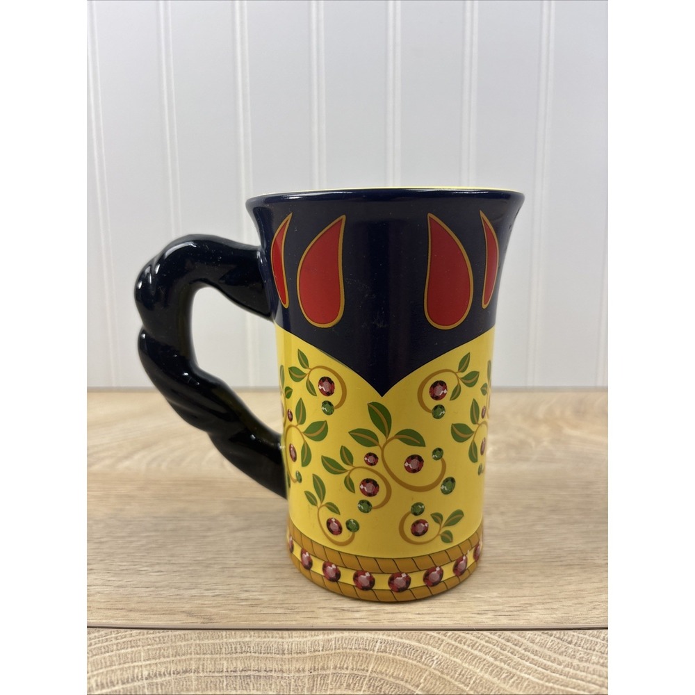 Disney Parks Princess Snow White Dress Signature Mug Cottagecore Braid Apple 5"